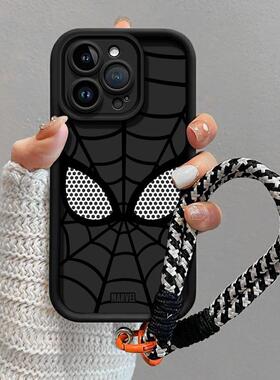 新款手机壳适用nova6SE蜘蛛面具nova7i畅享92Plus酷炫P40Lite华为黑色手机壳保护套