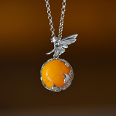 S925纯银吊坠空托仙女圆珠球笼12131517182022DIY松石水晶镶嵌托