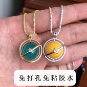 S925纯银吊坠空托圆珠球笼8 DIY蜜蜡松石玉石珍珠镶嵌 24地球仪款