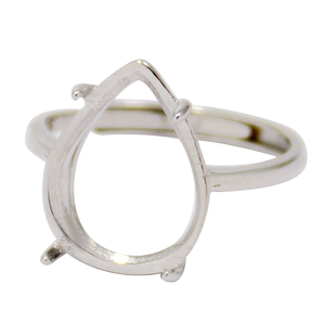 S925纯银戒指空托DIY水滴6*9*12*14*187*10*13*15*198*11*1413*17