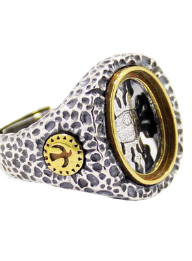 s925纯银戒指空托霸气diy玉石