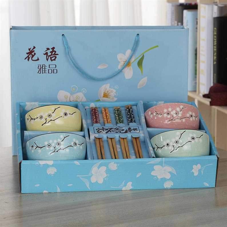 一套碗筷陶瓷礼品搪瓷花碗盖碗特色件套套装单人精致喜庆富贵食用在类目 餐饮具, 餐具, 碗中 - 来自Buy2taobao.com提供专业的淘宝代购服务
