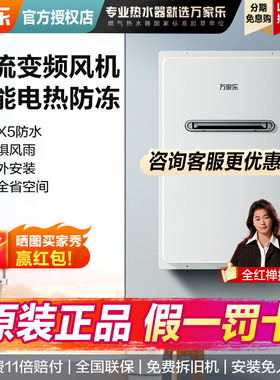 万家乐燃气热水器室外户外机伺服恒温家用节能天然气16升RW3 防冻