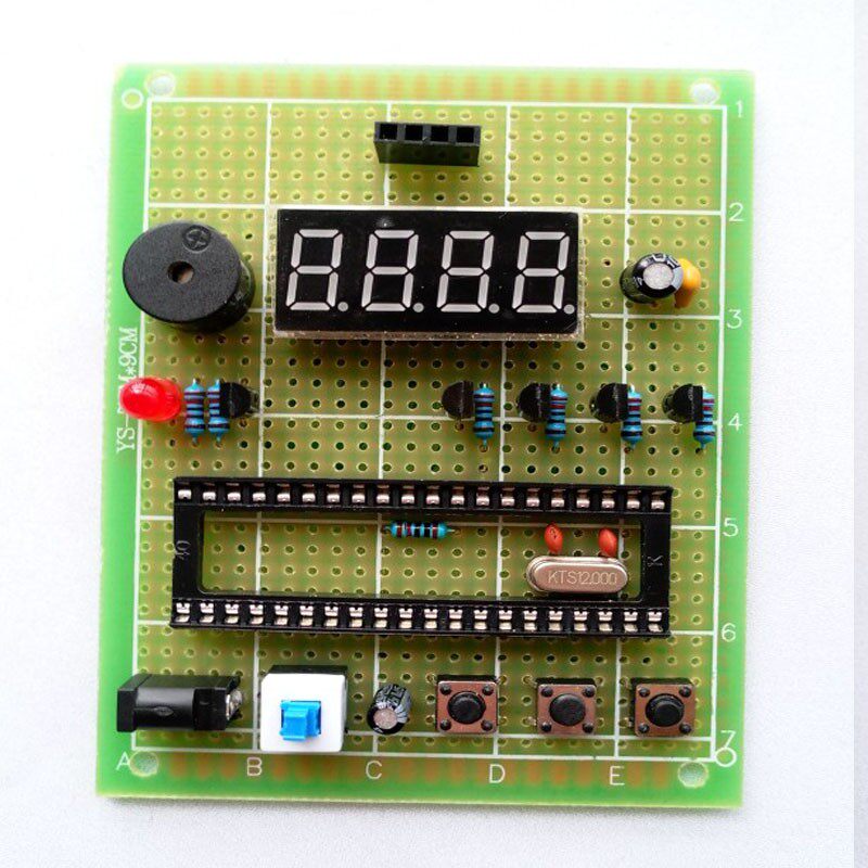 超声波测距仪 51单片机 STC89C52 电子万用板焊接制作电工套件