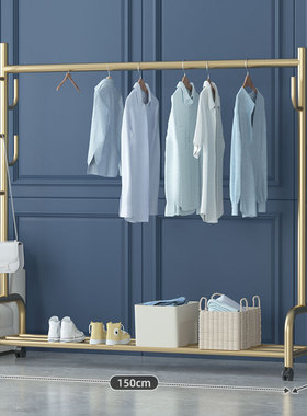 衣帽架挂包架落地家用晾衣服挂衣架子单杆立式卧室轻奢简约置物架