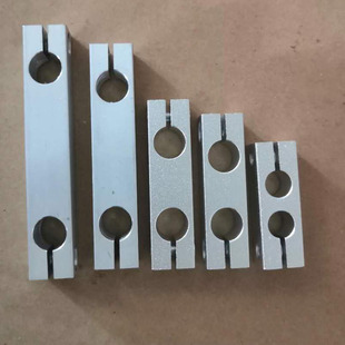 加长型 平行支柱固定夹同径光轴固定块 同方向圆管铝制锁紧固定块