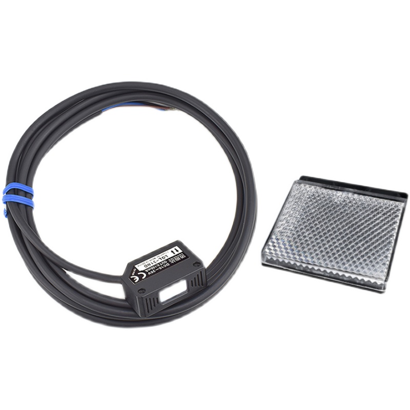 方形激光光电开关可见红光回归镜面反射传感器测距8米 LQL-318MNO