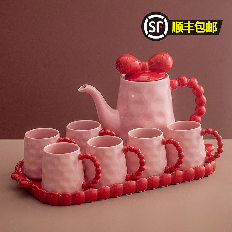 丼美喜庆陶瓷水具套装新婚礼物