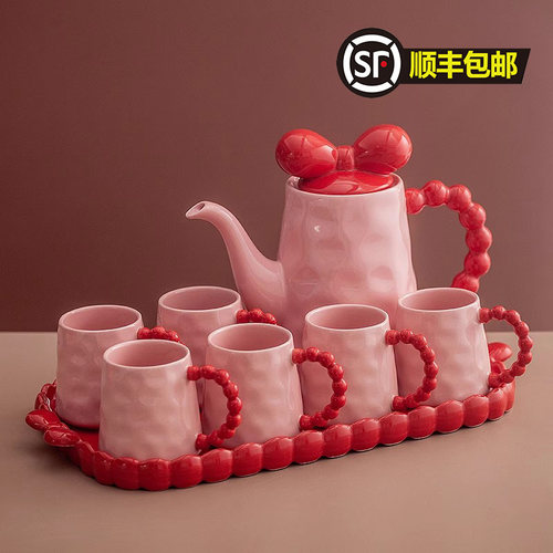 丼美喜庆陶瓷水具套装新婚礼物