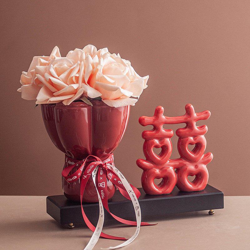 丼美新婚订婚手捧花乔迁之喜字福抱桶客厅插花花束花瓶摆件礼物,家居饰品,福桶,淘宝优惠券,粉丝福利购,淘宝优惠卷