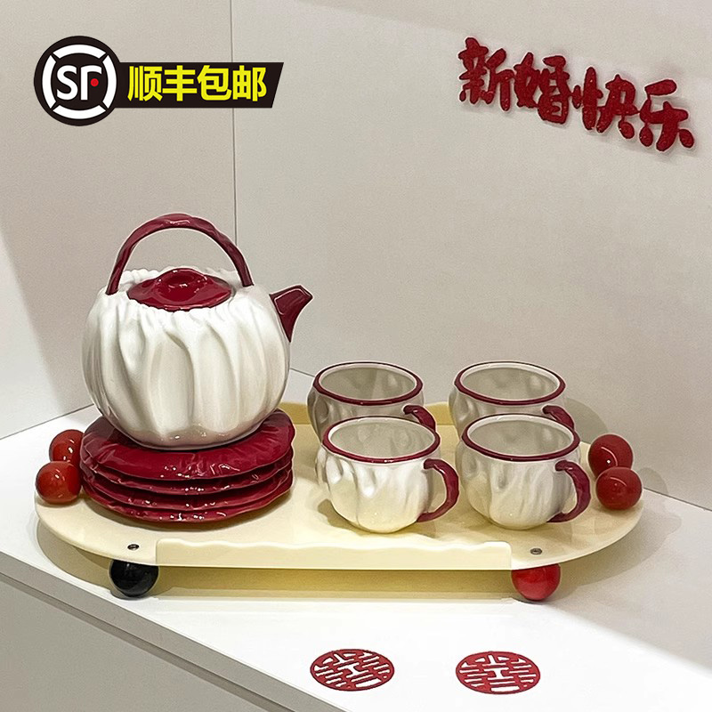 丼美花茶具新婚礼物下午茶茶具