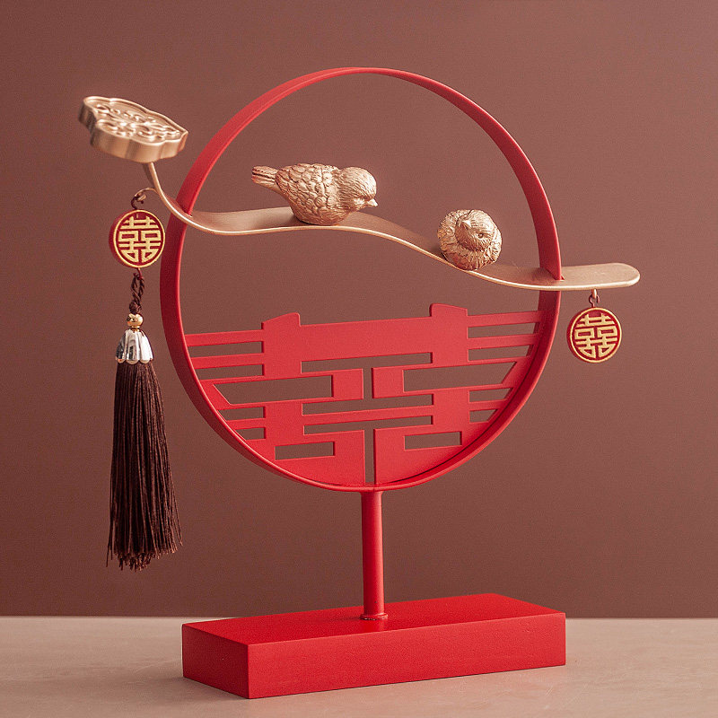 丼美结婚喜庆创意摆件