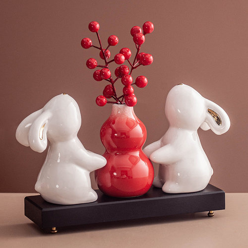 丼美创意花瓶摆件客厅