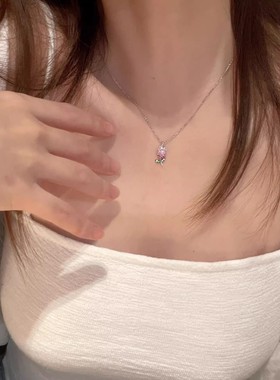 女生生日轻奢小众高级感银项链