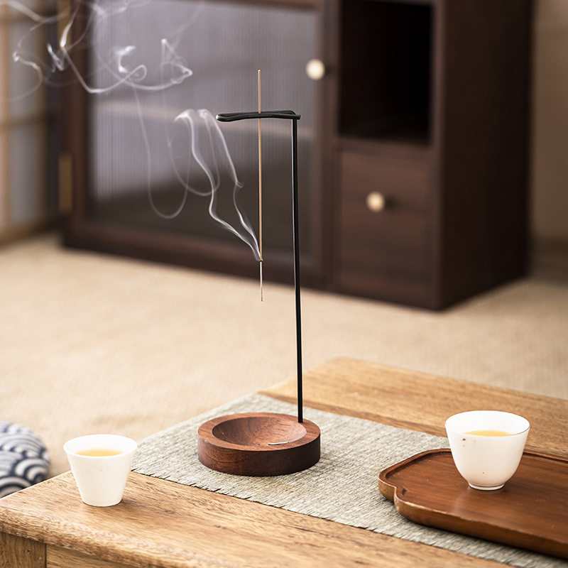 高级檀香托盘倒挂香炉