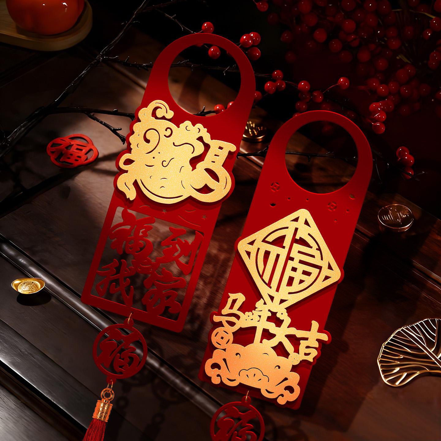 2026新年装饰马年门把手挂件过年客厅喜庆挂饰布置春节元旦装饰品,节庆用品/礼品,挂饰/生肖挂饰,淘宝优惠券,粉丝福利购,淘宝优惠卷