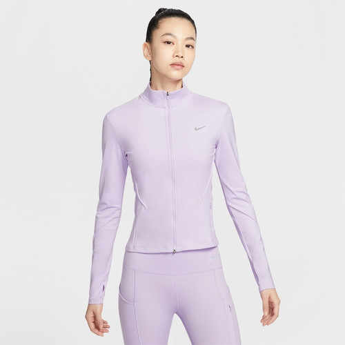 Nike Dri-Fit Swift 吸汗修身长袖纯色拉链跑步外套 女款