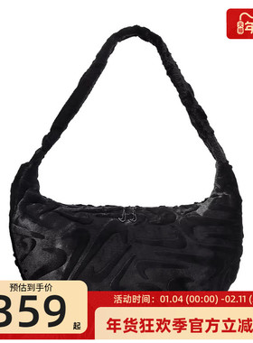 nike耐克女SLOUCHY毛绒云朵包运动休闲斜挎单肩包锐力HQ7515-010