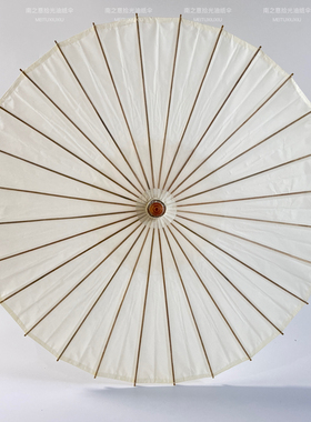 纯白色中式舞蹈油纸伞防雨防晒古典古风纯手工装饰吊顶拍摄桐油伞