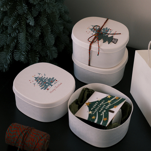 2025新款 盒子定制 圣诞节礼物盒可降解纸浆礼盒伴手礼高颜值包装