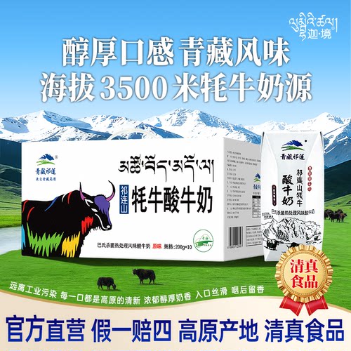 原味牦牛青海酸牛奶10盒