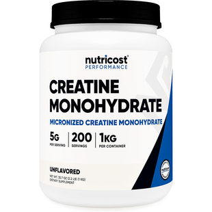 美国Nutricost Creatine Monohydrate水肌酸微粉1kg 增肌支持