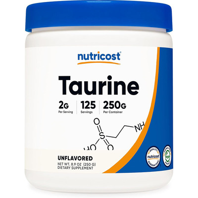 美国nutricost Taurine牛磺酸粉250克 原味保护心血管健康