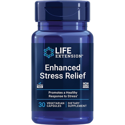 现货Life Extension Enhanced Stress Relief香蜂叶茶氨酸 压力