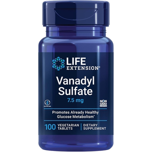 现货Life Extension硫酸氧钒Vanadyl Sulfate葡萄糖代谢 血糖稳定