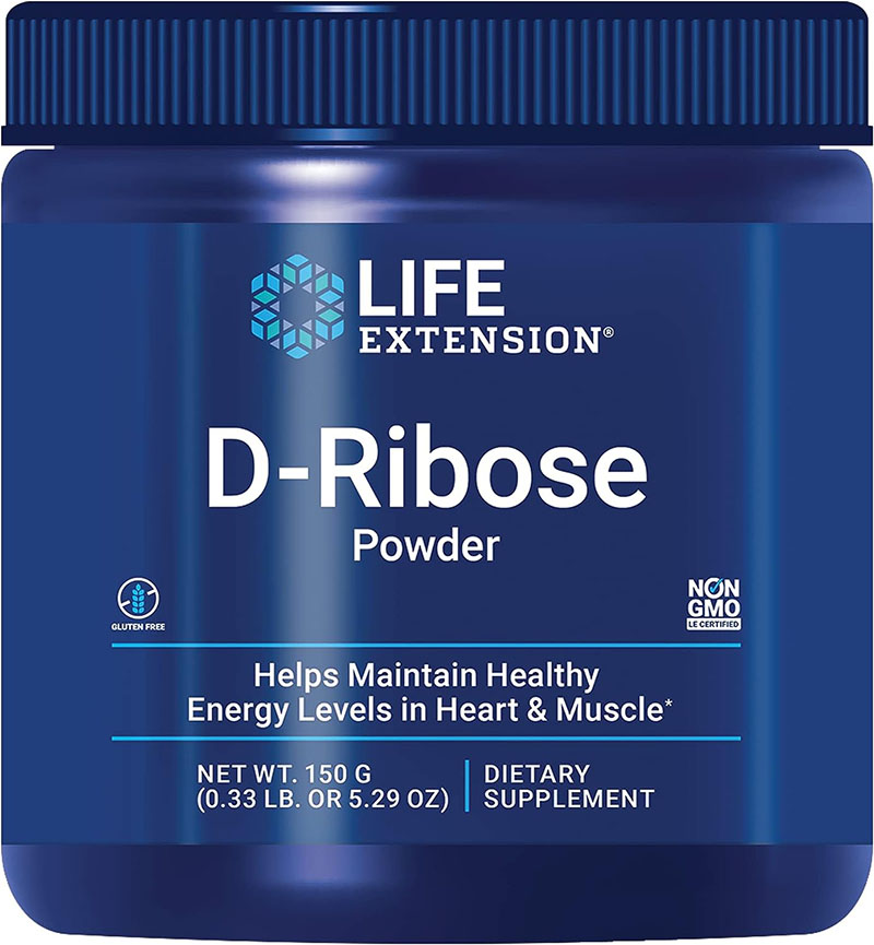 现货Life Extension D-Ribose Powder D-核糖粉150克心脏肌肉健康