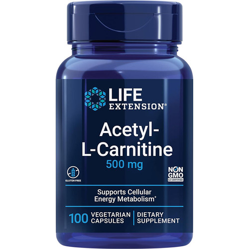 现货Life Extension Acetyl-L-Carnitine乙酰左旋肉碱 500mg100粒