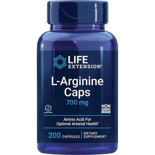 现货Life Extension精氨酸胶囊L-Arginine Caps 700毫克200粒备孕