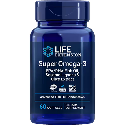 现货Life Extension Super Omega-3 EPA/DHA深海鱼油软胶囊60粒