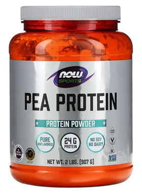 现货Now Foods运动系列豌豆蛋白质营养粉Pea Protein 原味 907 克