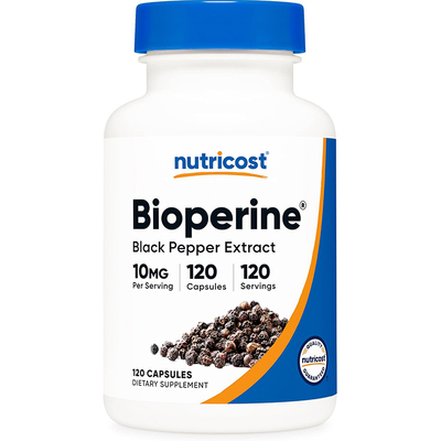 现货美国NUTRICOST Bioperine黑胡椒提取物10mg 120粒胶囊