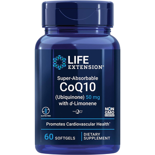 现货Life Extension特易吸收辅酶Q10 含D-柠檬烯CoQ10 50mg 60粒