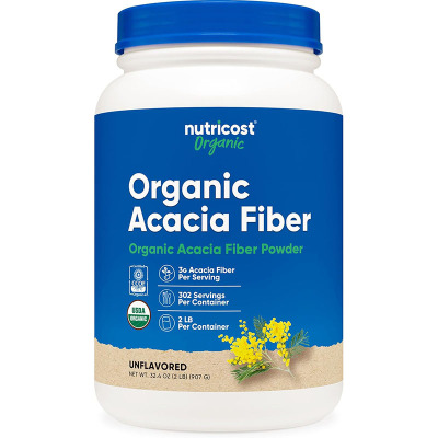 现货Nutricost有机阿拉伯树胶粉Organic Acacia Fiber 原味907 克