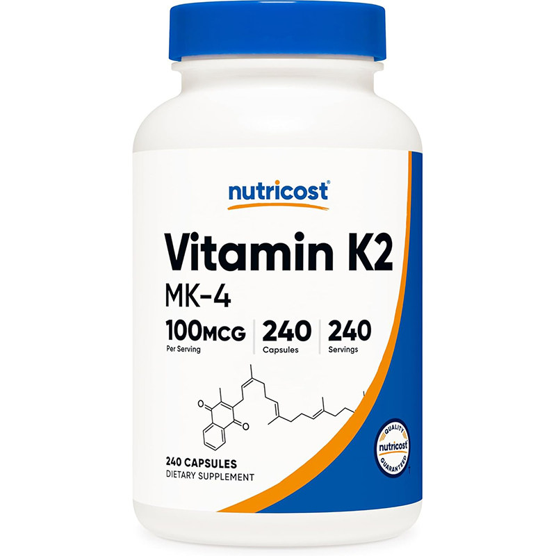 现货美国Nutricost维生素K2软胶囊 Vitamin K2 MK-4 100微克240粒图片