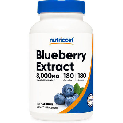 美国Nutricost Blueberry Extract 蓝莓提取物胶囊160mg*180粒