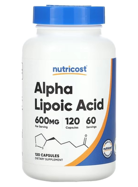 现货美国Nutricost Alpha Lipoic Acid硫辛酸 600mg120粒胶囊