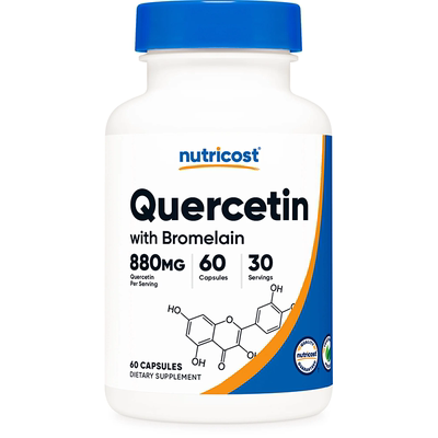 美国Nutricost Quercetin Bromelain槲皮素与菠萝蛋白酶60粒胶囊