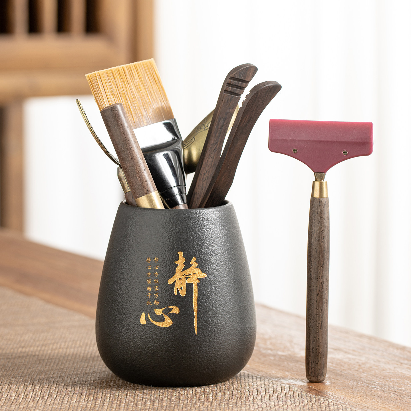 泡茶工具茶道六君子套装茶具配件用品大全高档茶台水刮茶剪刀茶夹