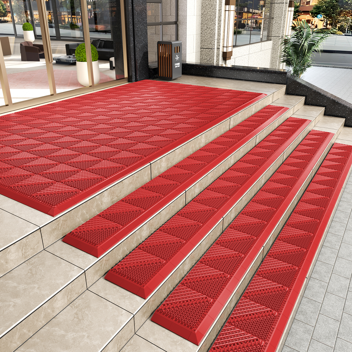 商用脚垫三合一镂空疏水地垫酒店写字楼店铺门口地毯台阶防滑垫