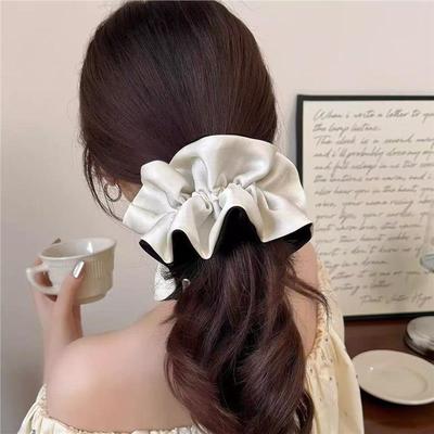 韩系甜美可爱高马尾缎面发饰