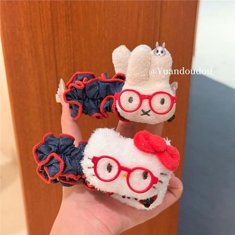 新款kitty猫毛绒少女心香蕉夹ins风时尚百搭简约网红同款发饰