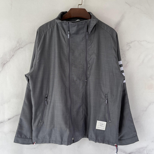 后背透气叠层设计 2025新款 可立领 双拉链夹克羊毛外套 自留 套装