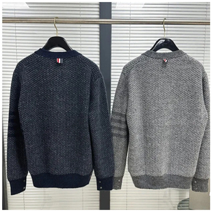 加厚7股线机织 羊毛纱线马海毛 粗针彩纱羊毛针织开衫 鱼鳞纹理