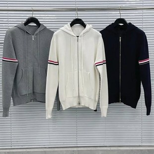 春秋新款 自留款 袖 拉链卫衣 品质不错 标针织连帽套头帽衫 2025SS