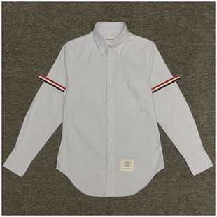 袖 BACK 标蓝色条纹纯棉牛津长袖 衬衫 2025春夏新款 修身 TAYLOR