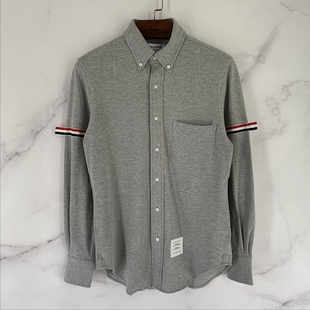 珠地棉材质 新款 灰色袖 标修身 定制面料柔软舒适 TAYLOR 衬衫 BACK